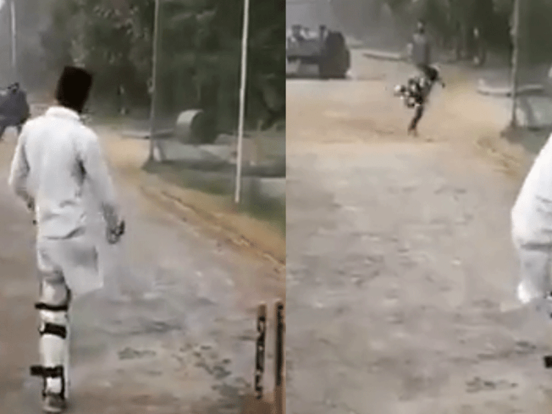 Watch: Barmy Army share a video of cricketer batting on one leg